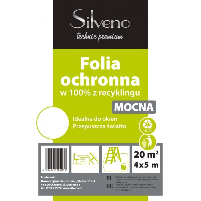 Folia ochronna mocna "EKO" słomkowa 4x5