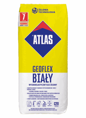 Klej żelowy do płytek wysokoelastyczny Atlas Geoflex biały 5 kg