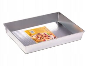 SNB klasyczna blacha metalowa forma fakturowana pieczenia ciasta 28x23,5cm