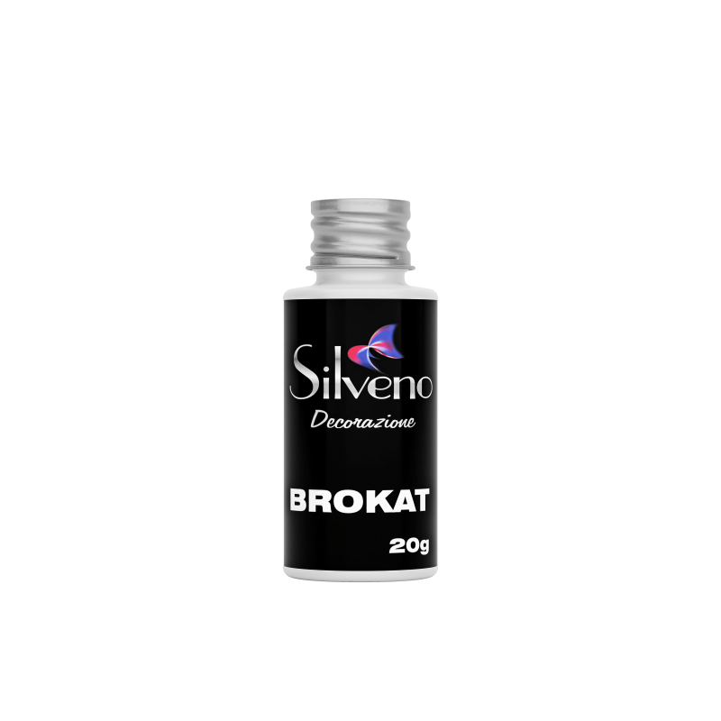 Brokat srebrny hologram 20g