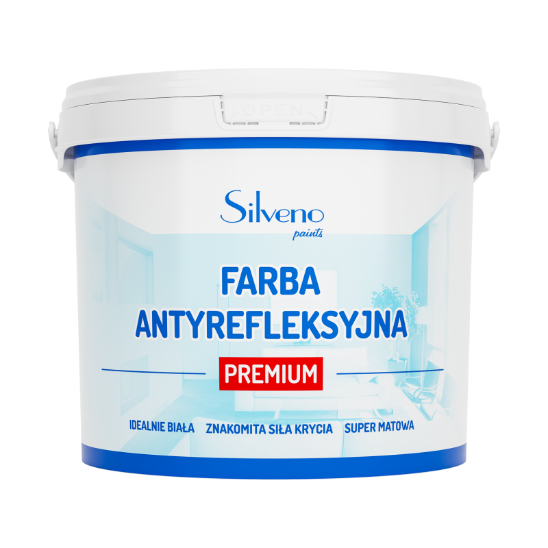 Farba antyrefleksyjna biała premium 10l