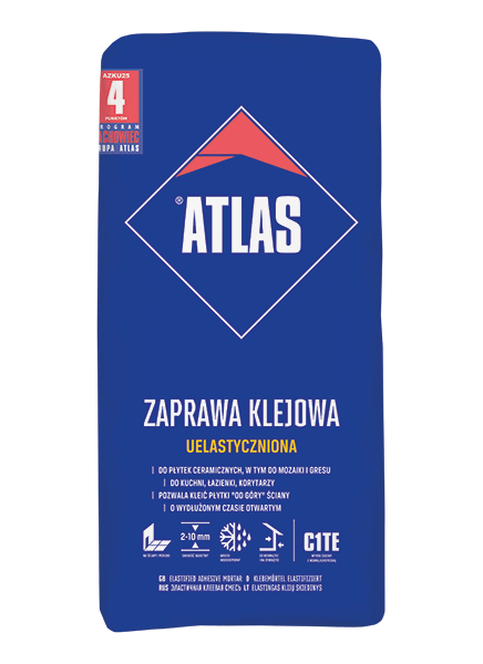 Klej uniwersalny do płytek uelastyczniony Atlas 25 kg
