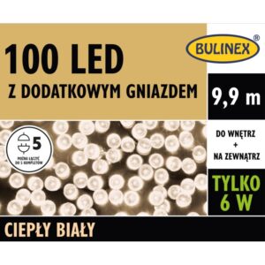 Lampki zewnętrzne 100 LED ciepłe białe 13-108