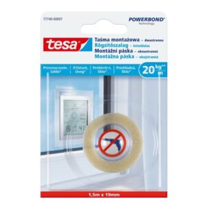 Dwustronna taśma montażowa tesa® przezroczysta do szkła 1,5m x 19mm