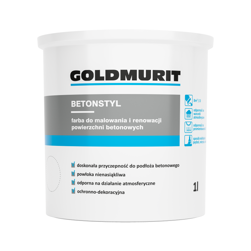Betonstyl farba do betonu wiśniowy 1l