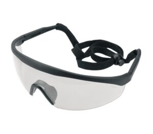Okulary ochronne, białe, regulowane zauszniki, klasa odporności F
