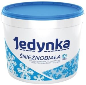 Farba emulsyjna do ścian i sufitów Jedynka śnieżnobiała 10l