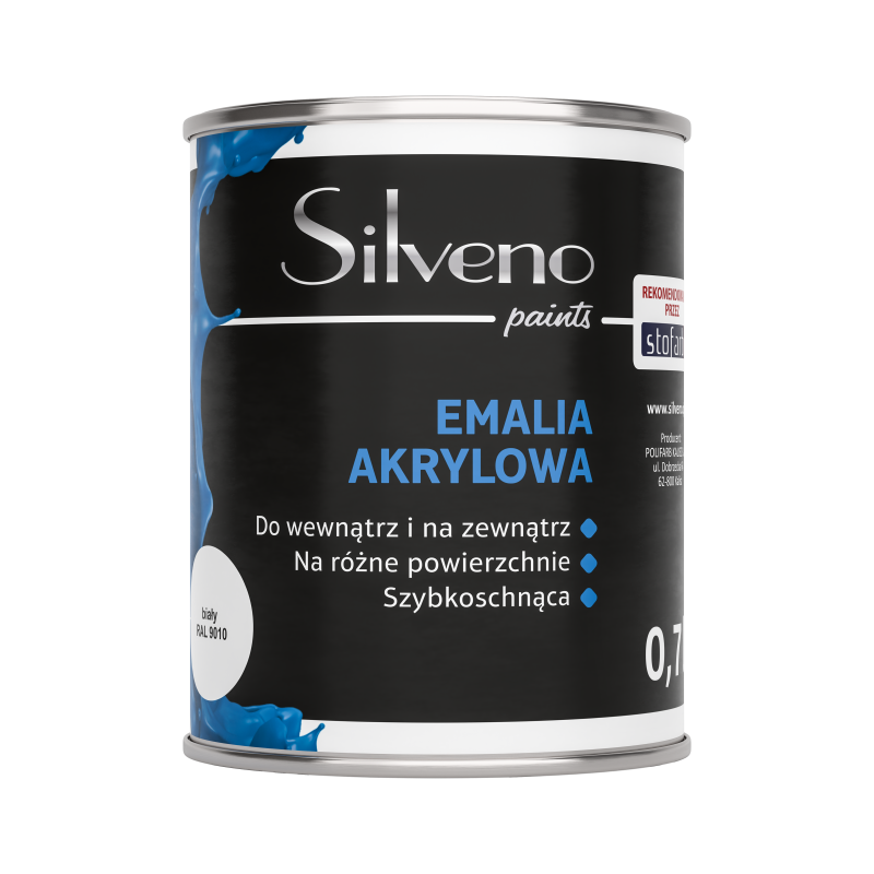 Emalia akrylowa do wnętrz i na zewnątrz kremowa RAL 1015 0,7L