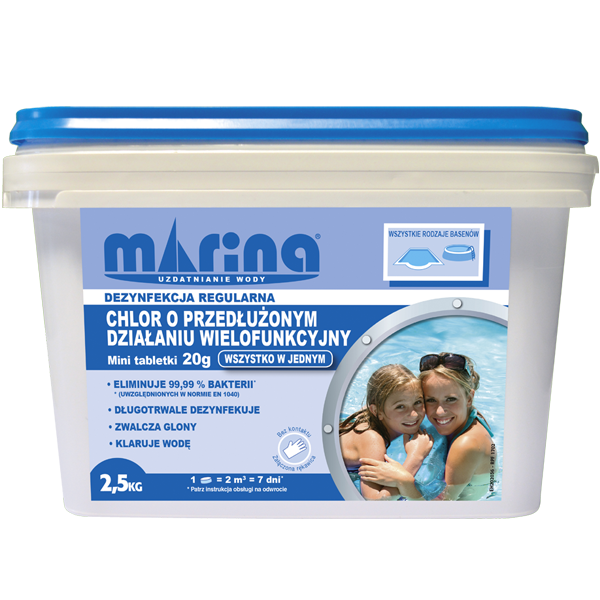 Chlor o przedłużonym działaniu Marina 4w1 2,5 kg