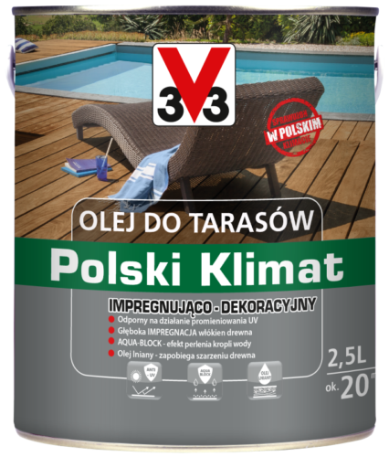 Olej do tarasów V33 Polski Klimat palisander 2,5 l