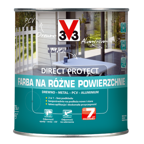 Farba wielopowierzchniowa V33 Direct Protect antracyt piaskowy 0,75 l