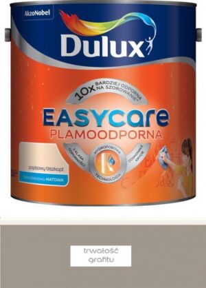 Farba plamoodporna do ścian Dulux EasyCare trwałość grafitu 2,5 l