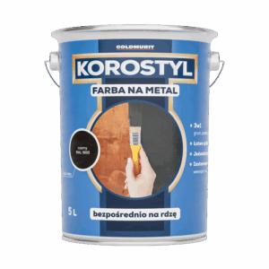 Farba na Metal 3w1- Bezpośrednio na Rdzę Grafitowy Szary RAL 7024 5l