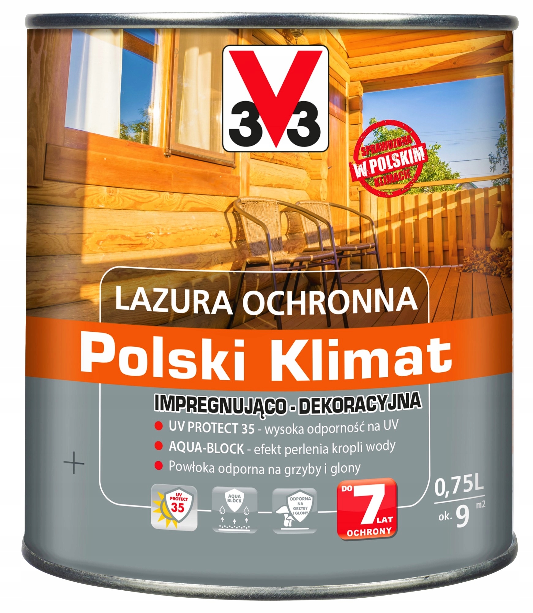 Lazura ochronna do drewna V33 Polski Klimat 0,75l TEK